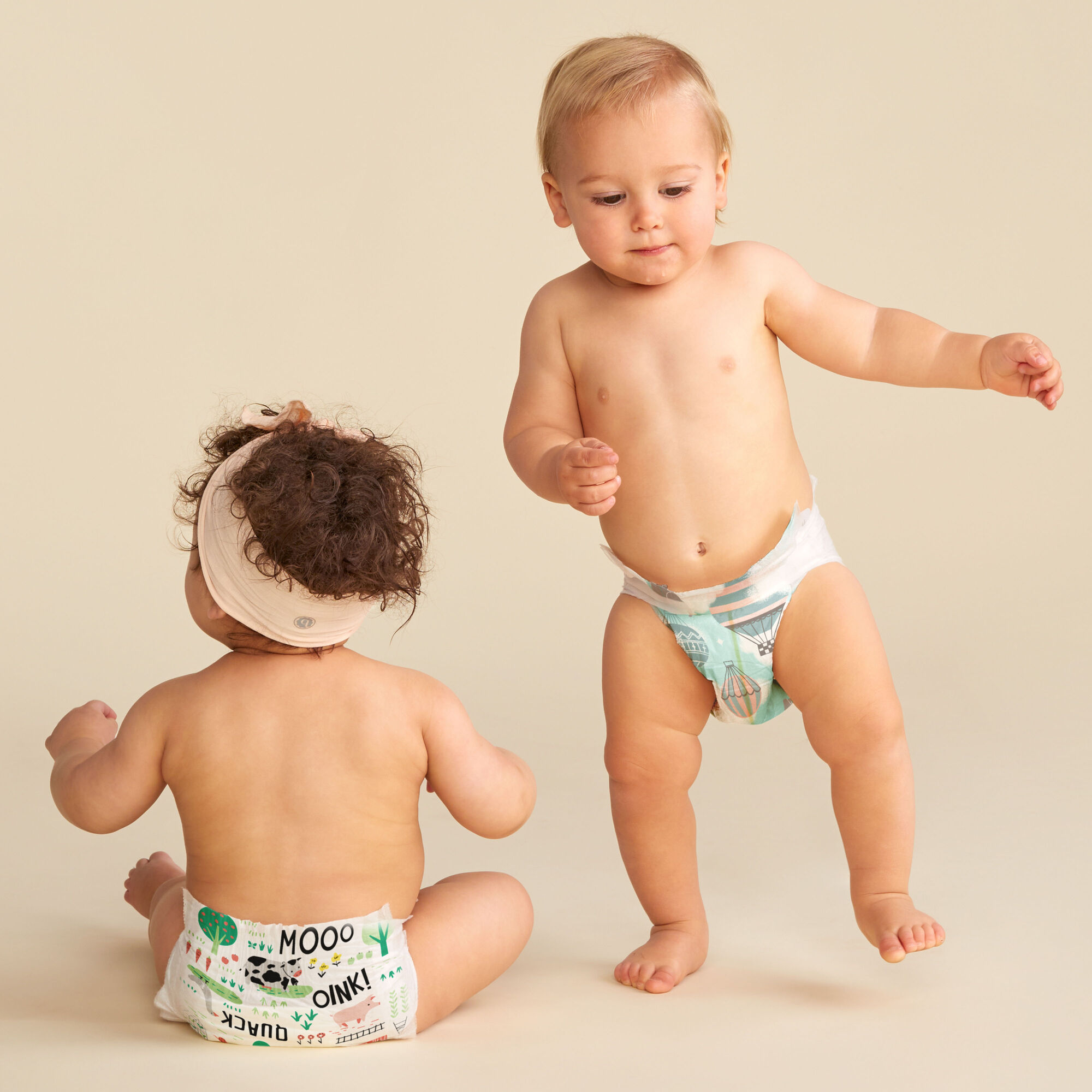 Clean Conscious Diaper Box, Above it All + Barnyard Babies, Size NB
